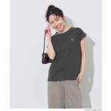 ［B］ | 〈４サイズ展開〉フレンチスリーブ刺繍Tシャツ | coca