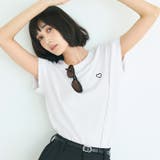 〈4サイズ展開〉フレンチスリーブ刺繍Tシャツ | coca | 詳細画像1