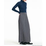 ［Charcoal］ | 【DAILY WARM】裏起毛ランダムリブロングIラインスカート | coca