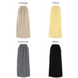 【DAILY WARM】裏起毛ランダムリブロングIラインスカート | coca | 詳細画像24 