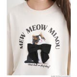 ネコリボンスウェットトップス | coca | 詳細画像4 