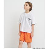［White］ | ポケットプリント半袖Tシャツ  | coca
