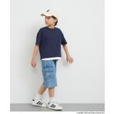 ［Navy］ | レイヤード半袖Tシャツ | coca