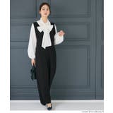 ［Black］ | Vネックオールインワン | coca