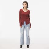 フレアクラッシュデニムパンツ レディース | coca | 詳細画像1 