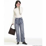 さりげない可愛さをプラス。ベロアリボンデニム | coca | 詳細画像12