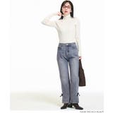 さりげない可愛さをプラス。ベロアリボンデニム | coca | 詳細画像6