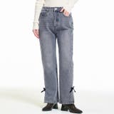 さりげない可愛さをプラス。ベロアリボンデニム | coca | 詳細画像1