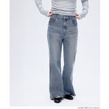 [Lt.Blue] | ムーヴデニムフレアパンツ | coca