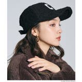 カジュアルに素材で季節感プラス。ボアロゴキャップ | coca | 詳細画像12 