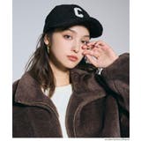 ［Black］ | カジュアルに素材で季節感プラス。ボアロゴキャップ | coca