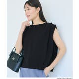 [Black] | 【接触冷感 イージーケア】大人上品なとろみツイルショルダータックブラウス〈セット… | coca