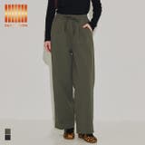 【DAILY WARM】ウォッシャブル ナイロン微起毛タックパンツ レディース | coca | 詳細画像1 