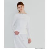 ［White］ | ボートネックロングTシャツ | coca