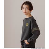 ［Charcoal］ | 胸＆袖プリントスウェットトップス | coca