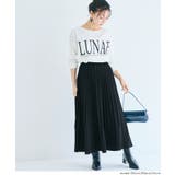 ［Black］ | カットカルゼプリーツスカート | coca