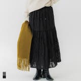 ジャカードフラワーギャザースカート レディース | coca | 詳細画像1 