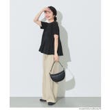 異素材切替で華やぐタックフレアTシャツ | coca | 詳細画像11 