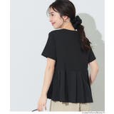 異素材切替で華やぐタックフレアTシャツ | coca | 詳細画像12 