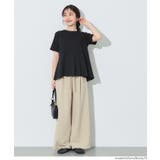 異素材切替で華やぐタックフレアTシャツ | coca | 詳細画像13 