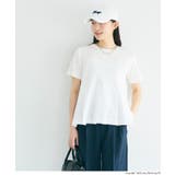 異素材切替で華やぐタックフレアTシャツ | coca | 詳細画像8 