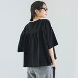 ５分袖バックギャザーTシャツ | coca | 詳細画像1 