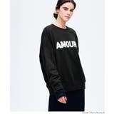 ［Black］ | ワッペン刺繍裏毛トレーナー | coca