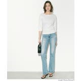 なめらかな着心地が魅力の、7分丈ボートネックスムーストップス 【４サイズ展開】 | coca | 詳細画像11 