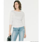 なめらかな着心地が魅力の、7分丈ボートネックスムーストップス 【４サイズ展開】 | coca | 詳細画像12 