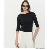 なめらかな着心地が魅力の、7分丈ボートネックスムーストップス 【４サイズ展開】 | coca | 詳細画像19 