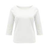 なめらかな着心地が魅力の、7分丈ボートネックスムーストップス 【４サイズ展開】 | coca | 詳細画像2 