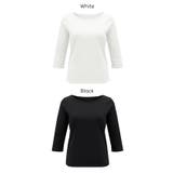 なめらかな着心地が魅力の、7分丈ボートネックスムーストップス 【４サイズ展開】 | coca | 詳細画像22 