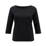 なめらかな着心地が魅力の、7分丈ボートネックスムーストップス 【４サイズ展開】 | coca | 詳細画像3 