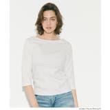 なめらかな着心地が魅力の、7分丈ボートネックスムーストップス 【４サイズ展開】 | coca | 詳細画像8 