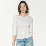 なめらかな着心地が魅力の、7分丈ボートネックスムーストップス 【４サイズ展開】 | coca | 詳細画像1 