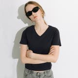 すっきりVネックで上品な抜け感を叶える スムーストップス〈４サイズ展開〉 | coca | 詳細画像1 