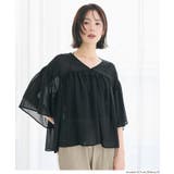 シアー袖フレアブラウス | coca | 詳細画像5 