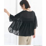 シアー袖フレアブラウス | coca | 詳細画像7 