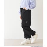 ［Black］ | 【DAILY WARM】 裏微起毛ハートカーゴパンツ | coca