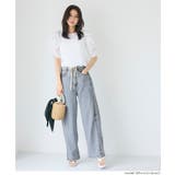 [Lt.Blue] | 【SUMMER DENIM】薄くて軽い！夏も快適なサマーデニム紐付きワイドパンツ | coca