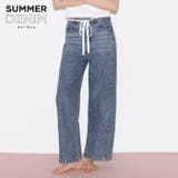 【SUMMER DENIM】薄くて軽い!夏も快適なサマーデニム紐付きワイドパンツ | coca | 詳細画像1