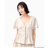 ペプラム切り替えブラウス | coca | 詳細画像11