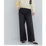 ［Black］ | ツイストシームデニムパンツ | coca