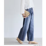 ［Blue］ | タックデニムパンツ | coca