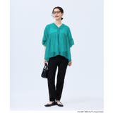 [Turquoise] | 袖フリルシアーブラウス | coca