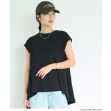 バックギャザーロールアップスリーブTシャツ | coca | 詳細画像4