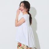 バックギャザーロールアップスリーブTシャツ | coca | 詳細画像1