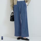 とろみデニムタックパンツ | coca | 詳細画像1