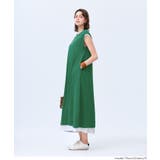 ［Green］ | コットンノースリーブワンピース | coca