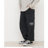 ［Black］ | 刺繍パラシュートパンツ | coca